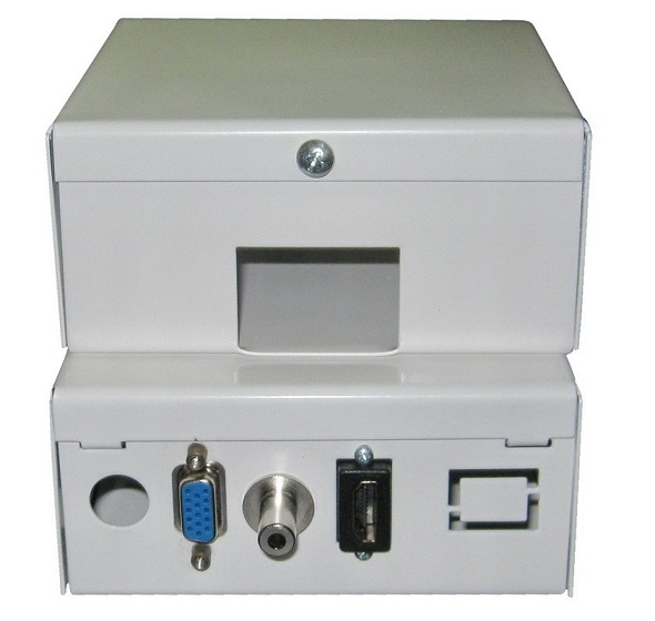 קופסת חיבורים מתכתית VGA + HDMI + PL3.5 + קיסטון ריק Top-X KEYS-BOX3